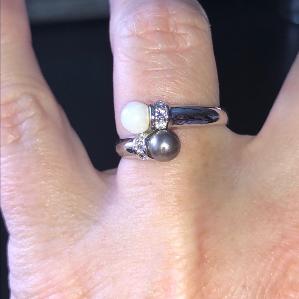 Grey and Pearl Ring